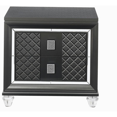 Sawyer Metallic Gray Finish Nightstand