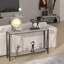 Console, table de vestibule avec rangement, canapé industriel avec design en V, console étroite à 2 niveaux-258119047-262810200