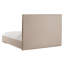 Lit en velours beige moderne et 2 tables de chevet-106872637