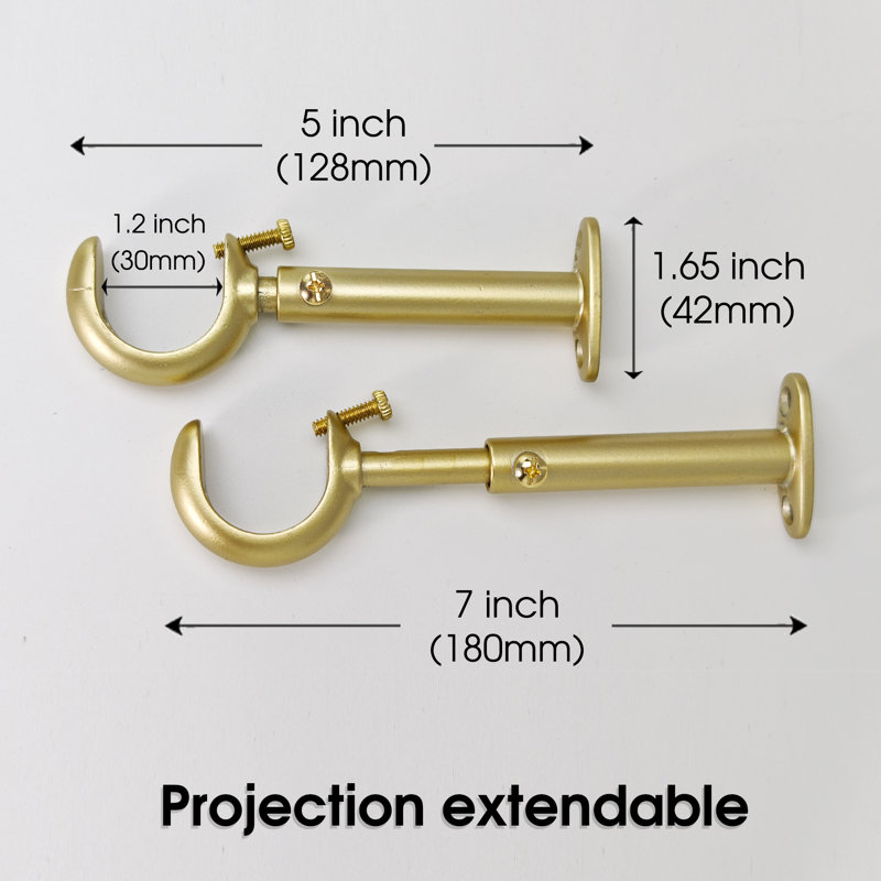 Supports de tringle à rideaux réglables 1,12 po (ensemble de 4)