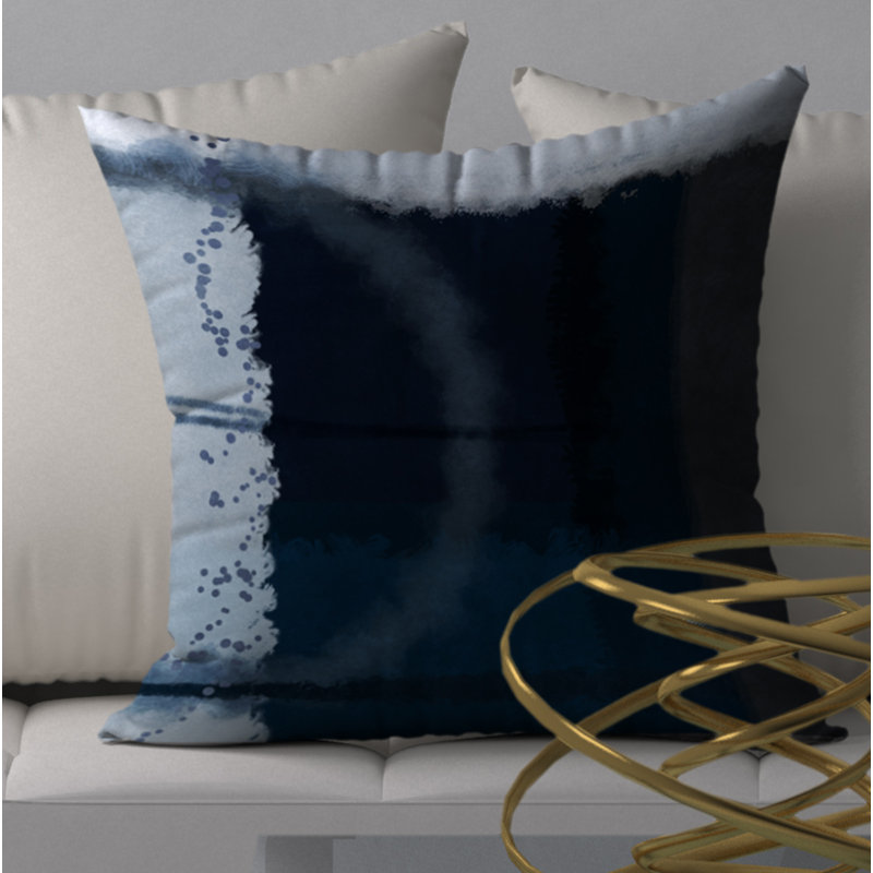 Housse de coussin décorative carrée à la mode et insert, H 18 po x l 18 po