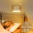 Arc Floor Lamp with 3 Color Temperatures, LED Gold Floor Lamp with Remote & Stepless Dimmable Bulb, Boho Standing Lamp with Rattan & Fabric Shades, Farmhouse Tall Lamp for Living Room Bedroom-1326344913