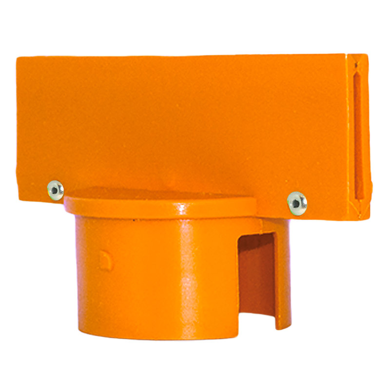 Adaptateur de plaque stanchion, H 2,6 po x l 5 po x P 3,25 po, Orange