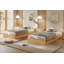 Base de lit plateforme simple - support de lattes en bois naturel, pas de sommier tapissier, conception sur pied, structure sans tête de lit minimaliste, assemblage facile, base robuste et à l'épreuve de la poussière-1007692462-1007692469