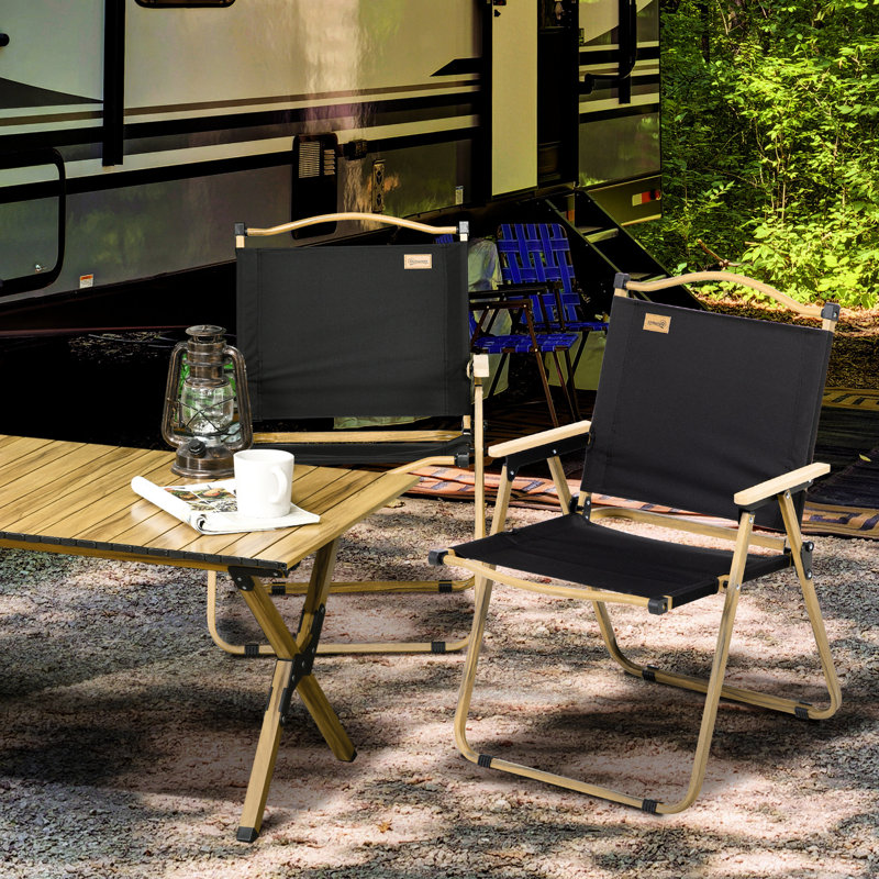 2 Folding Camping Chairs, Lightweight Portable For Outdoor Enjoyment. Ideal Festivals, Fishing, Picnic, Hiking. Easily Collapsible Structure. Carry With Handles. Steel Construction, 6 Lbs. Fabric,