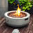 Concrete Fire Pit 40000 - Propane, No Lid Included Shut-Off Valve