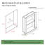 Armoire murale rectangulaire encastrée en bois massif l 17 po x P 5,6 po x H 20 po