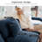 86" W U-Shaped Modular Sectional Sofa, Cloud Couch With Ottomans & Removable Cushions-Blue-122872750