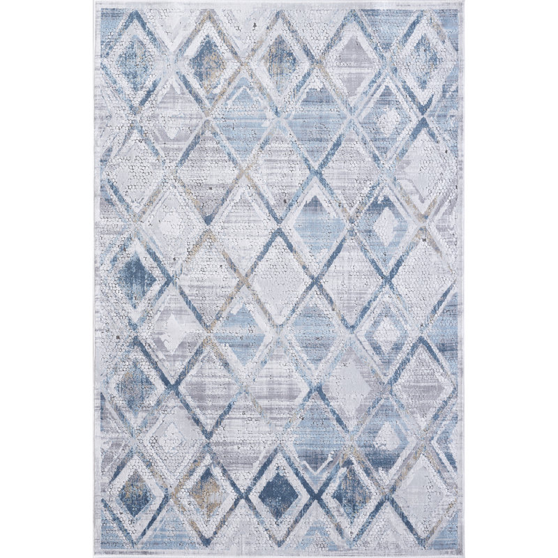 Tapis gris / crème Altura, Rectangle 6 pi 7 po x 9 pi 6 po