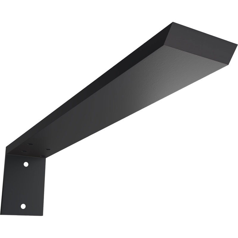 Support dissimulé en acier robuste avec plaque arrière, H 16 po x l 4 po x P 2,5 po