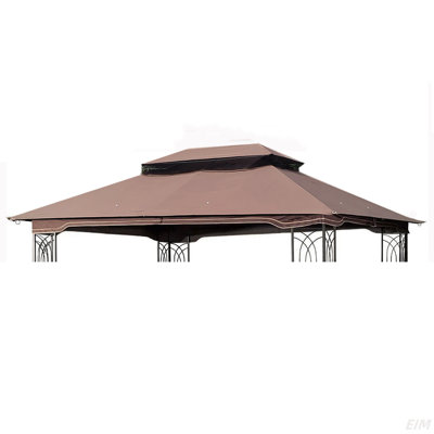 Patio Double Roof Gazebo Replacement Canopy Top Fabric (Canopy)
