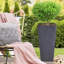Tall Planter with Drainage Holes, Frostproof Outdoor Plant Pot, Concrete Effect Tall Tapered Planter-1723623150-1725949037
