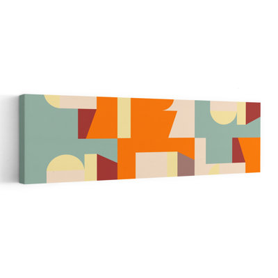 «Geometric Color Blocks», art mural abstrait coloré et audacieux