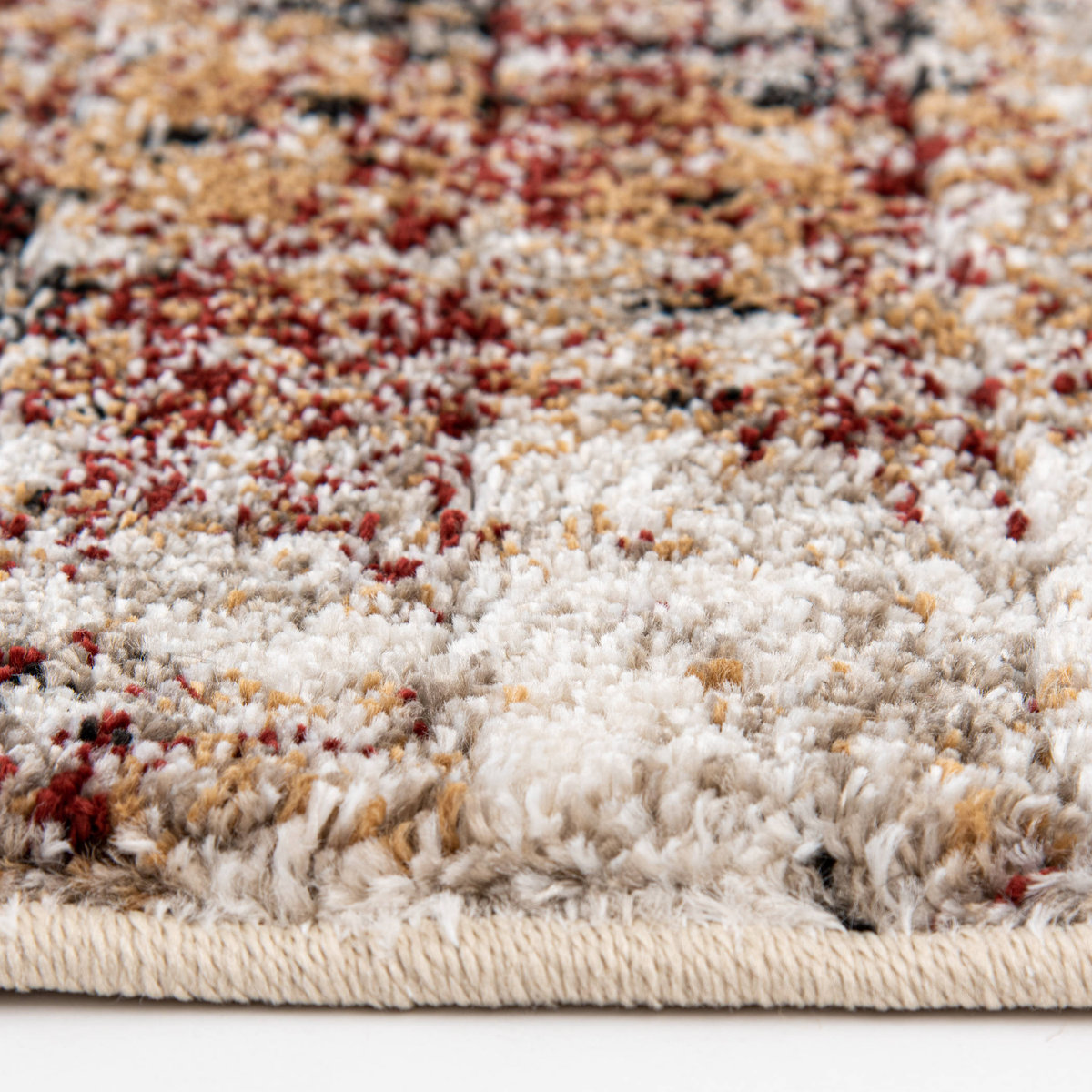 17 Stories Arne Koda Beige/Rust Abstract Indoor Polypropylene Area Rug ...