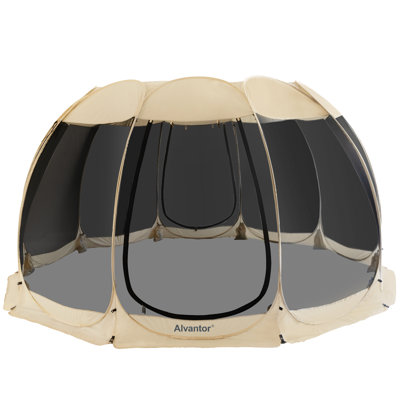 15x15Ft Pop-Up Canopy Screen House Tent - Lightweight Outdoor Screen Room with Mosquito Netting, UPF 50+ UV Protection, Easy Setup & Carry Bag, Fits 12-15 Adults for Camping, Garden, Patio, Backyard