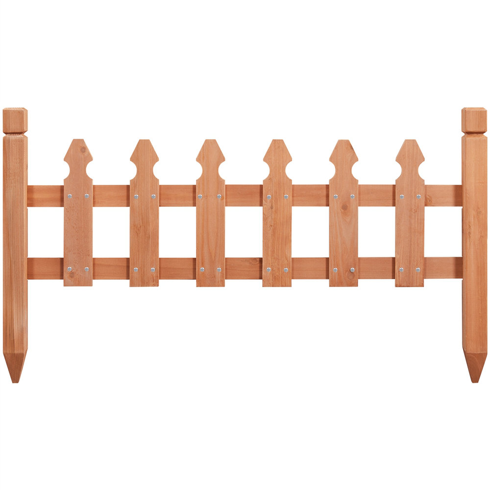 21.7'' H x 35.5'' W Garden Picket Fence Fencing Border (Set of 5) Yaheetech 