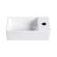 Vasque de salle de bain rectangulaire en porcelaine vitrifiée, 49,5 cm (L) x 25,4 cm (P), avec trou pour robinetterie.