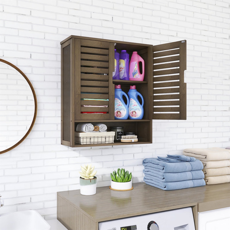 Mecca Wall Bathroom Cabinet, Walnut