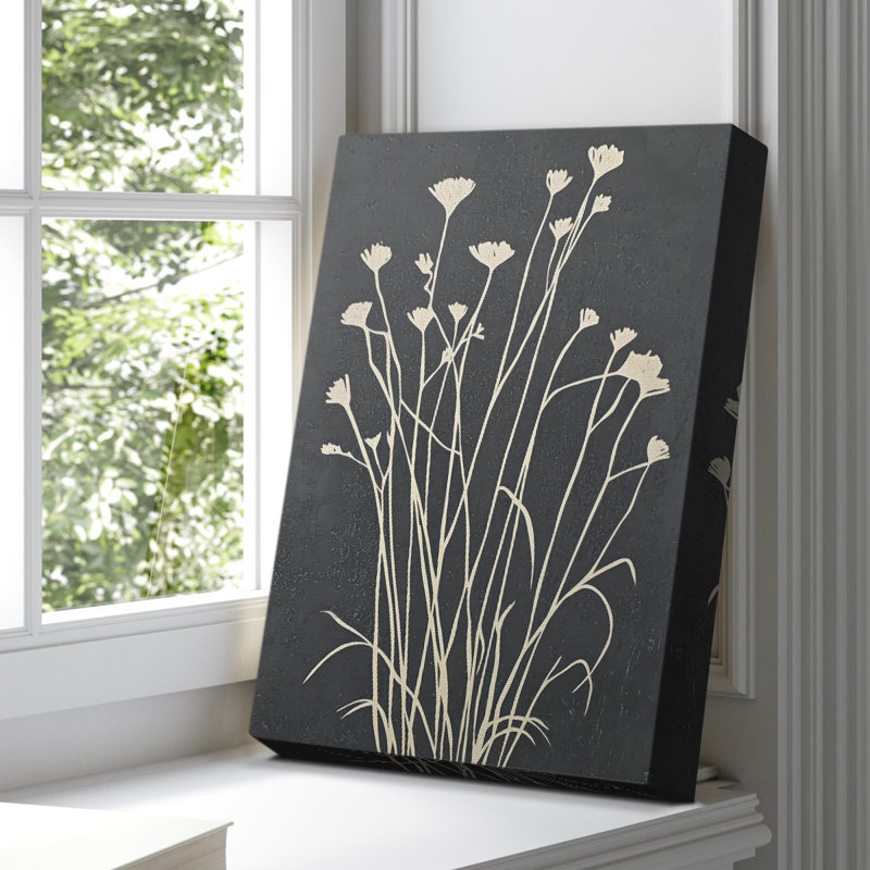 Toile tendue avec châssis Floral III, H 18 po x l 12 po
