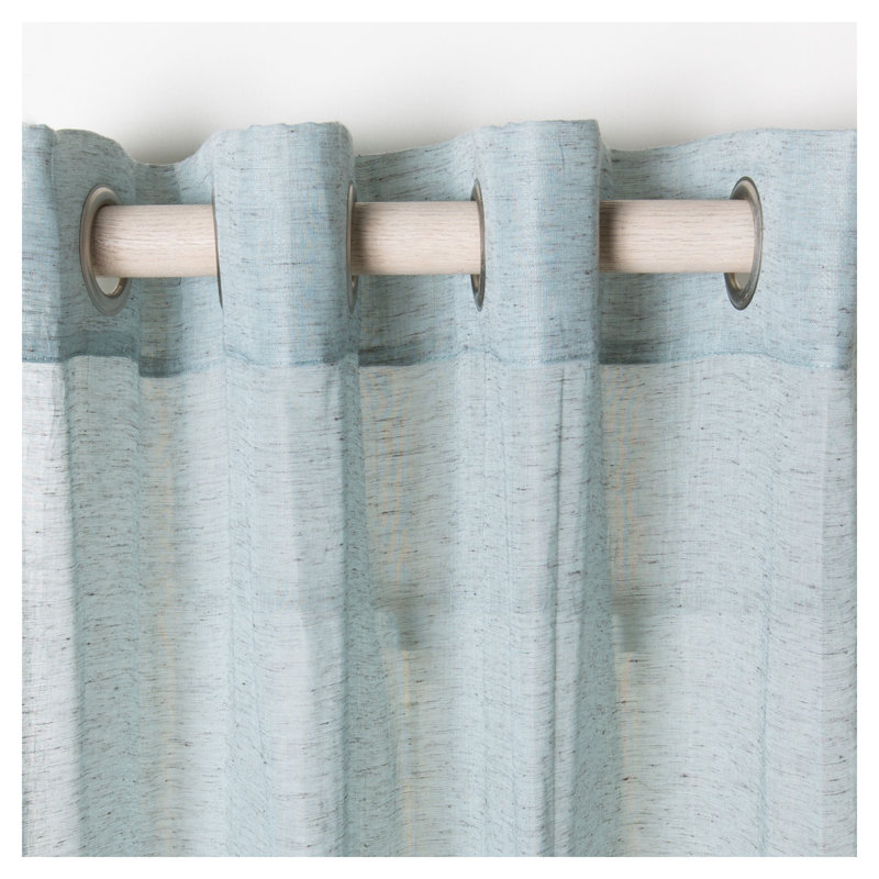 Richins Sheer Curtain Single Panel, Blue, 52" W x 96" L