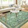 Vintage Rugs Machine Washable Non-Slip Kitchen Rug Low Pile Ultra-Thin Floor Mat No-Shedding Floral Print Indoor Carpet Boho Decorative Rugs for Bedroom Living Room