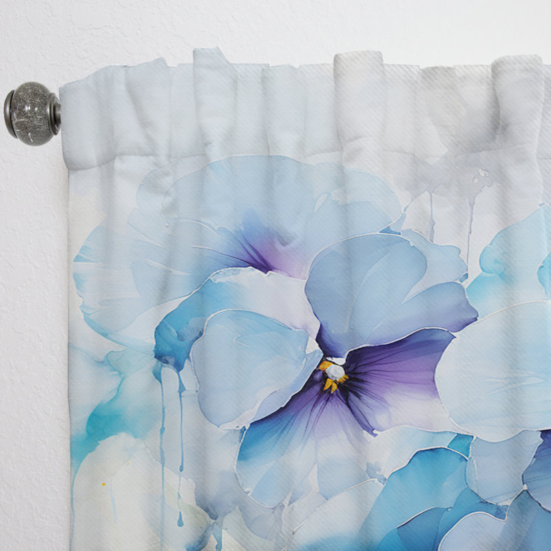 Bouquet d'harmonies bleues et mauves Madrille, L 52 po x L 95 po