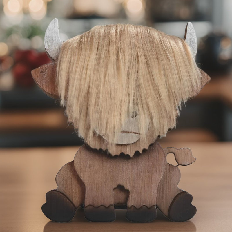 7"H Highland Cow Figurine