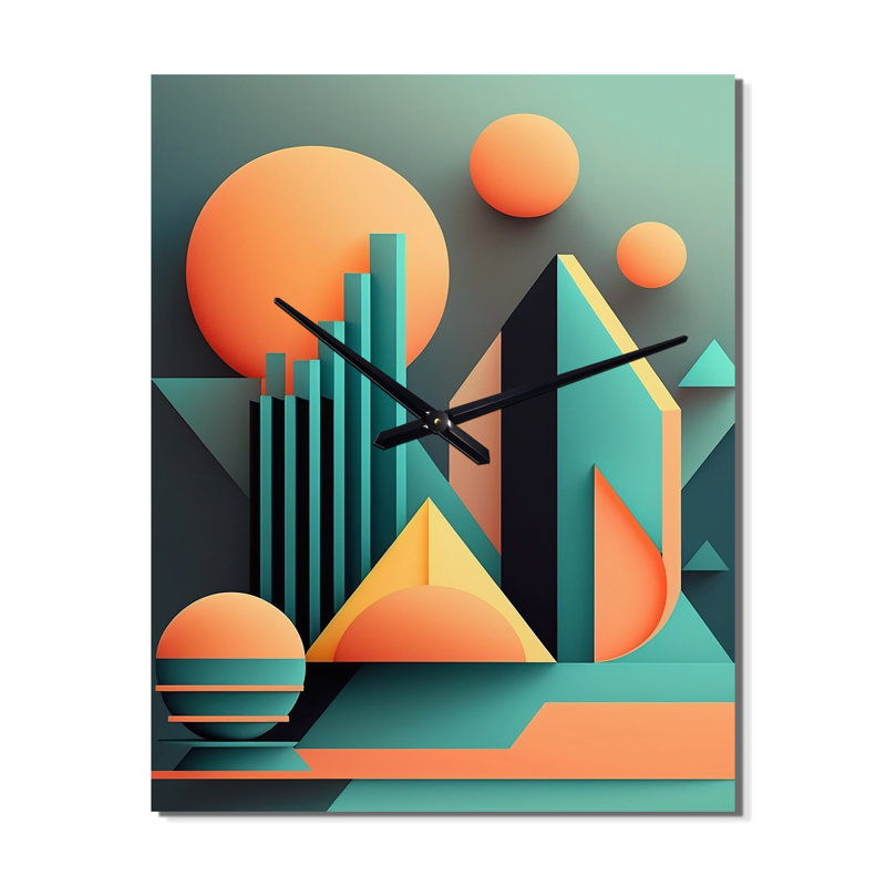Graphic Retro Compositions II Wall Clock, Small