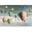 Montgolfières roses par Danhui Nai - peinture sur toile tendue