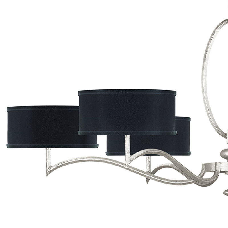 Allegretto 6 - Light Chandelier, Black, Silver