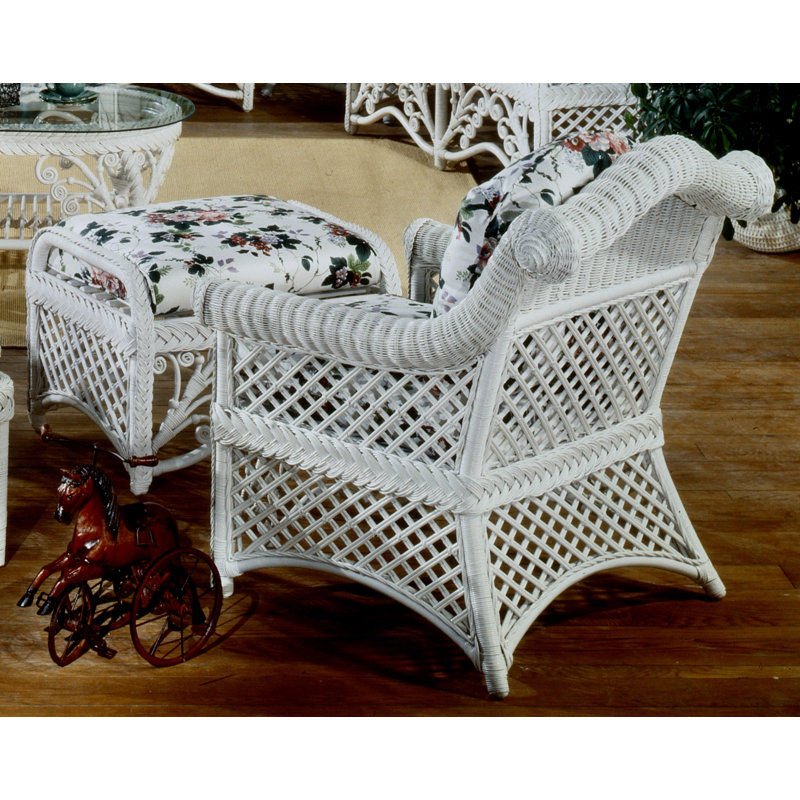 Belgr Upholstered Armchair, White, Baja Lemon