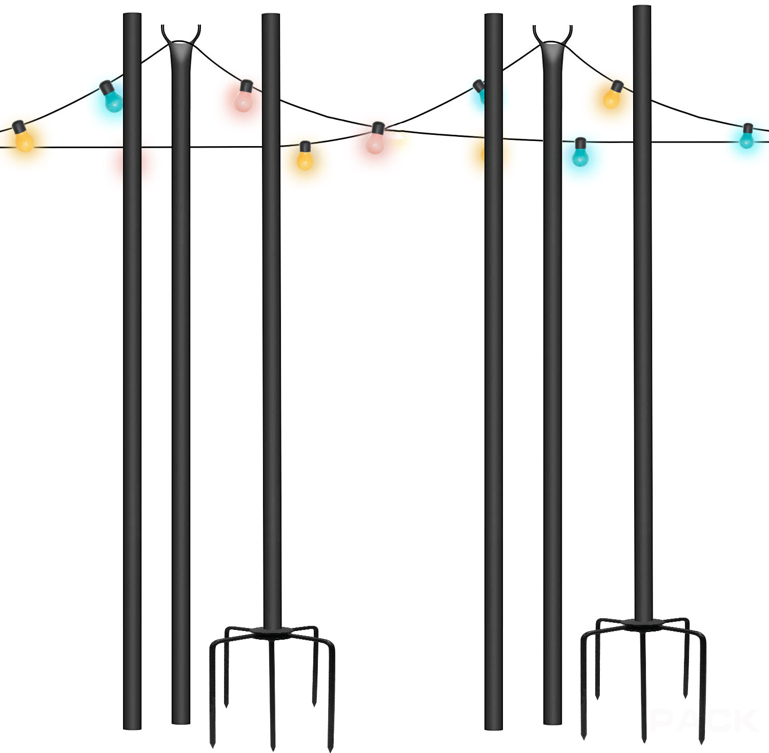 JTANGL 9FT Light Poles for Outside String Lights Hanging Lighting Stand  for Parties, Wedding  Reviews Wayfair