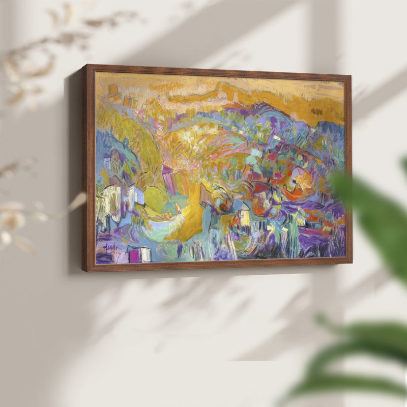 Escapade II -Framed Print - Restickable, 8" H x 10" W, Walnut