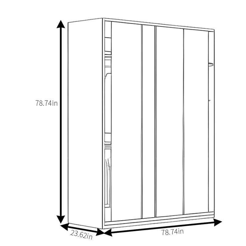 Barnes, H 78,74 po x l 78,74 po x P 23,62 po