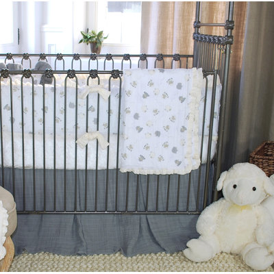 Jupe de lit de bébé 100% coton Manzanares