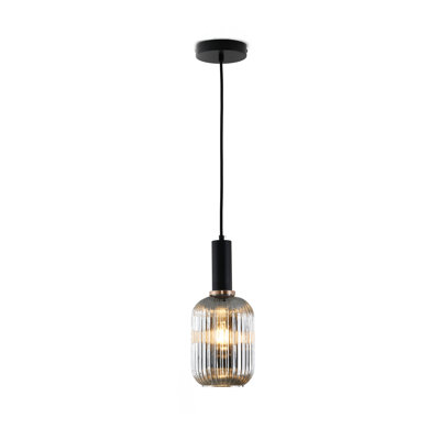 Newbold Industrial 1 Light Glass Shade Pendant