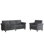 76" Linen 3+1 Sectional Sofa 2 Piece Deep Seats Couch
