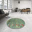 Tapis contemporain vert / rouge-414809048