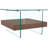 Modern Two-Tier Square Coffee Table with Stylish Design and Practical Storage