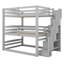 Lit superposé triple double avec escalier de rangement, conception séparée, lits superposés convertibles de 3 lits pour les adolescents adultes-203291543