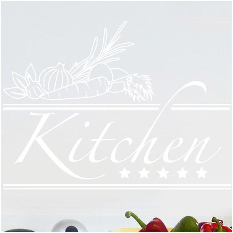 Food & Beverage Non-Wall Damaging Wall Decal, White, Medium