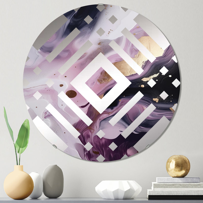 Duharte - Miroir décoratif diamant, 23,6 po x 23,6 po