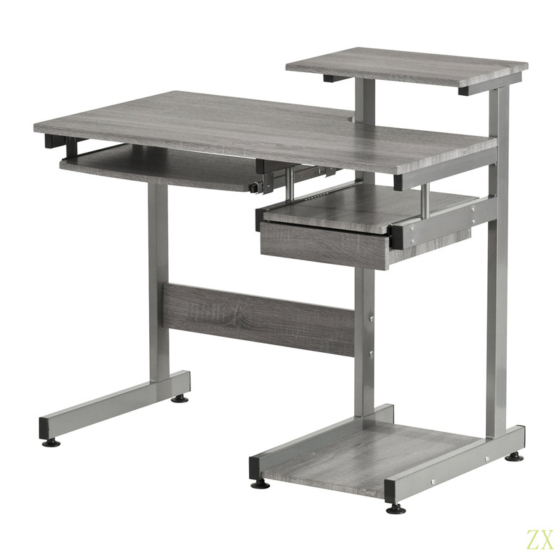 Bureau d'ordinateur complet, Gris