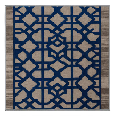Machine Washable Trellis Gray Area Rug