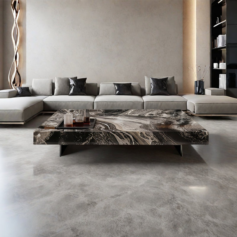 Table basse légère et luxueuse en marbre