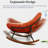 Patio Rocking Chair Outdoor, Oversized Papasan Rocking Chair For 2 With E-Coated Steel Frame And Thick Cushion-80489995