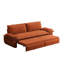 Coussin convertible pour grand lit en velours côtelé orange de 31 po de largeur, 73,2 po de largeur et pièces amovibles Orange