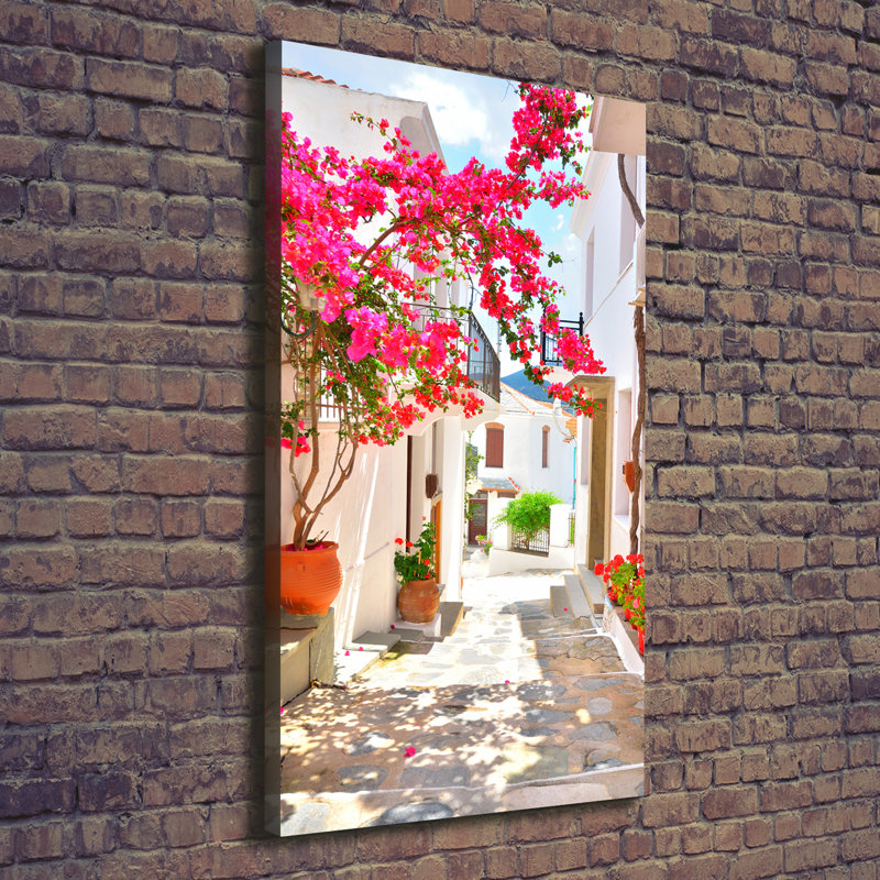 Greek Streets - Wrapped Canvas Print