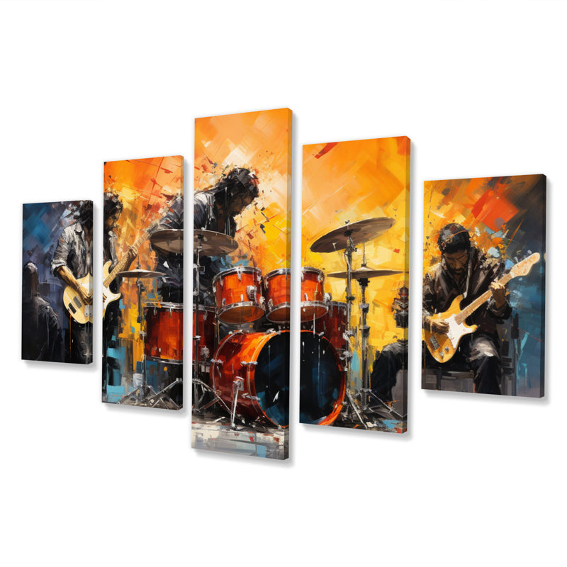 Feltner - Entertainment Wall Decor - 5 Panels
