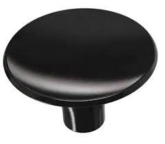 (5 Pack) 1-1/2 inch Flared Knob Black